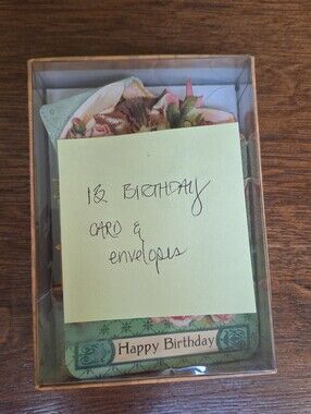Punch Studio Vintage Floral Gift Card Set, Asst. With Envelops. Birthday Theme.